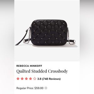 Rebecca Minkoff black, studded purse NWOT